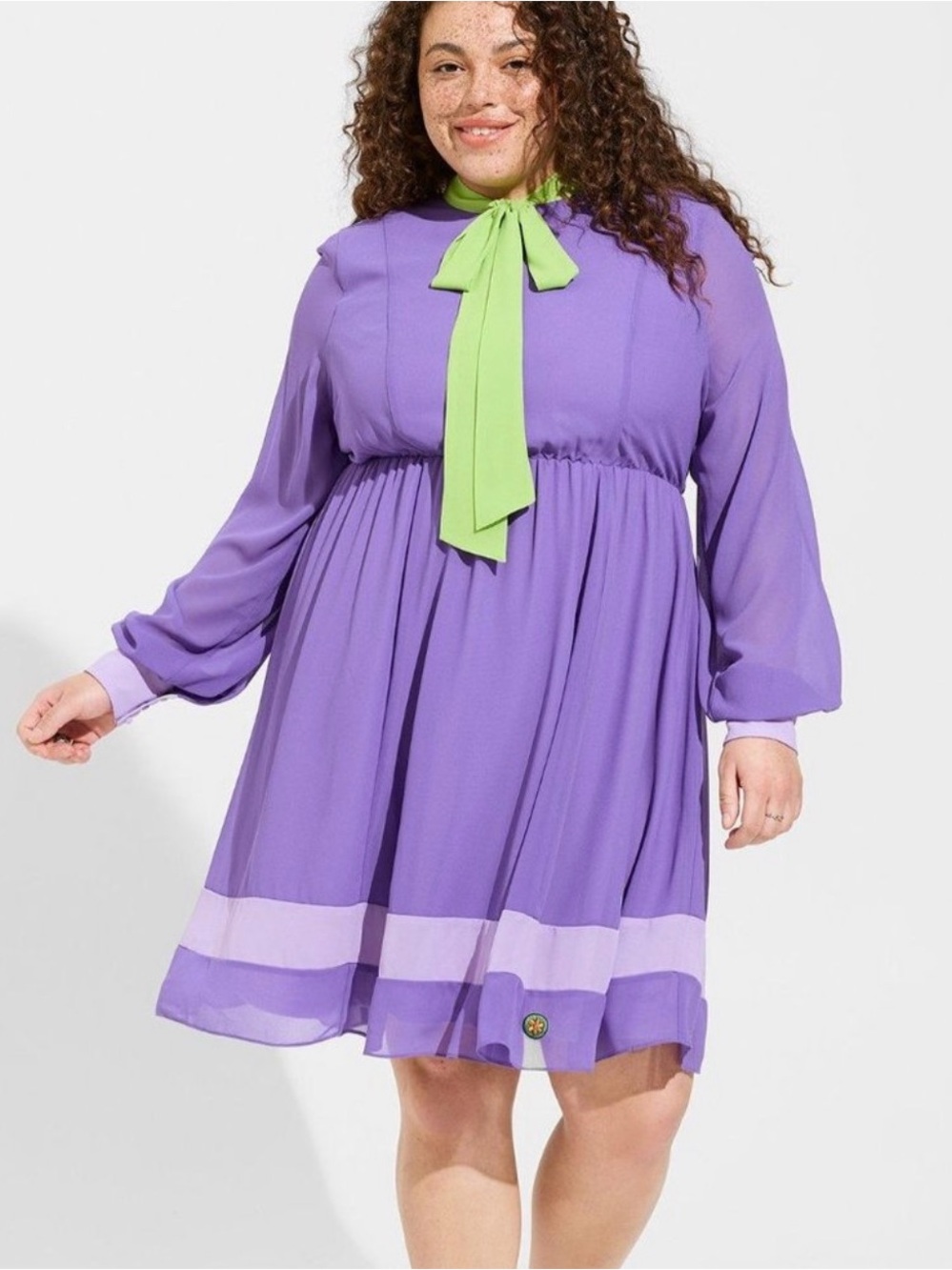 NWT Torrid Scooby Doo Daphne Dress 2 2X 18-20 Purple Green Fit Flare Costume